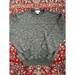 Tricots St Raphael Sweater 100% Pure New Wool Size M Grandpa Green